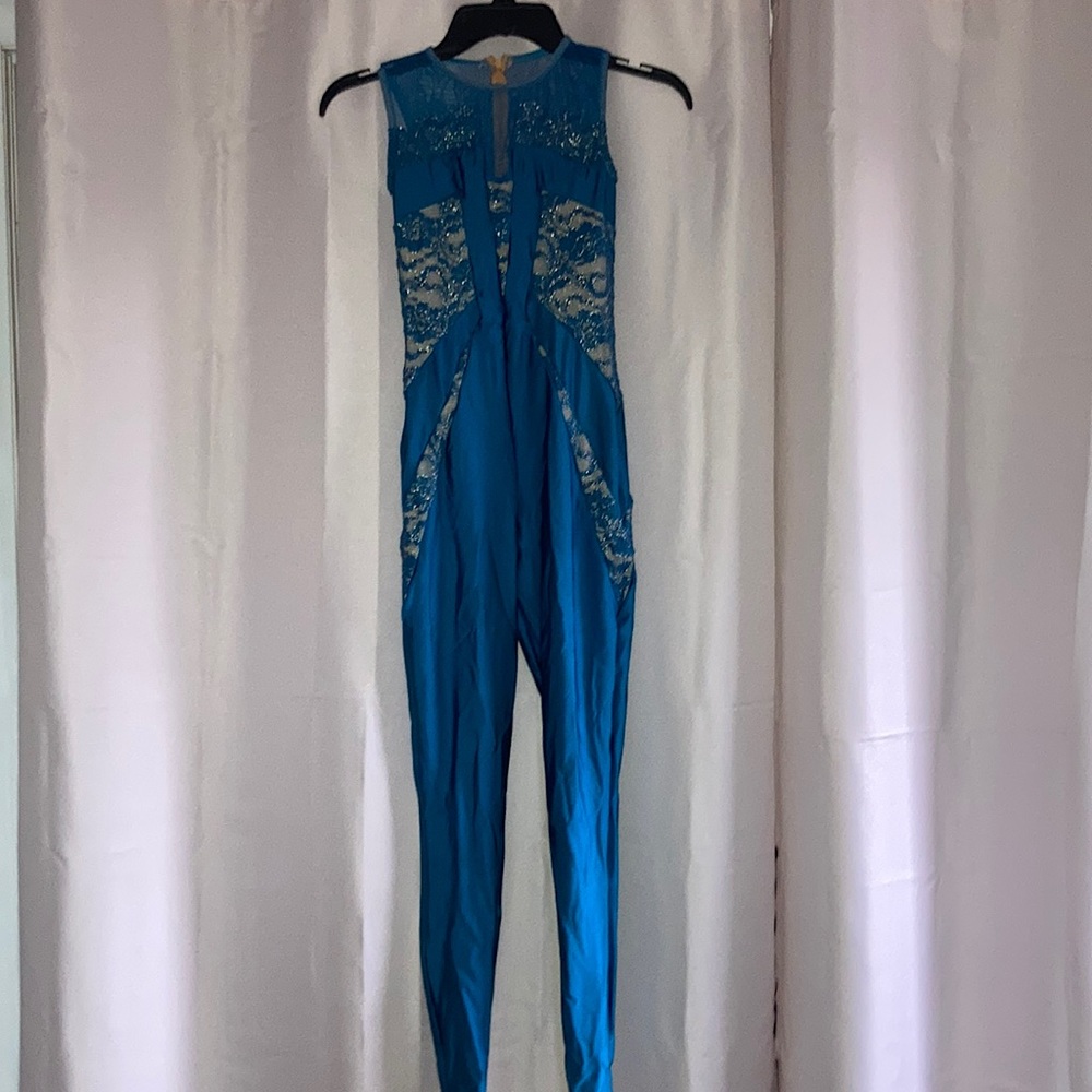 Acro Costume (unitard)  Children's (With Hair Clip)